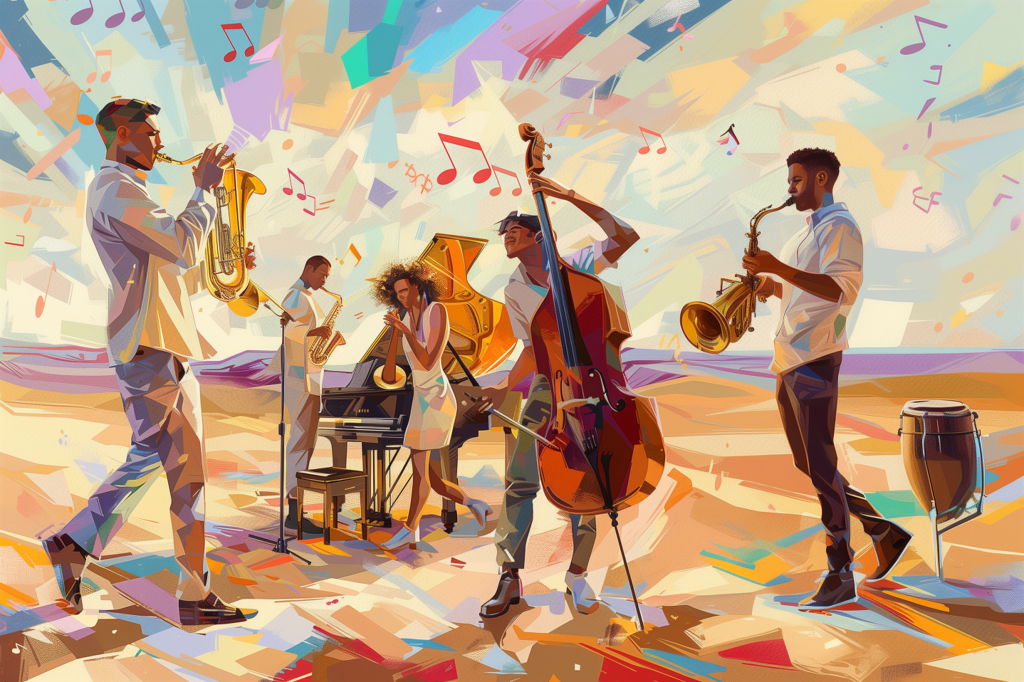 A Jazz Band plays in the desert of our mind.